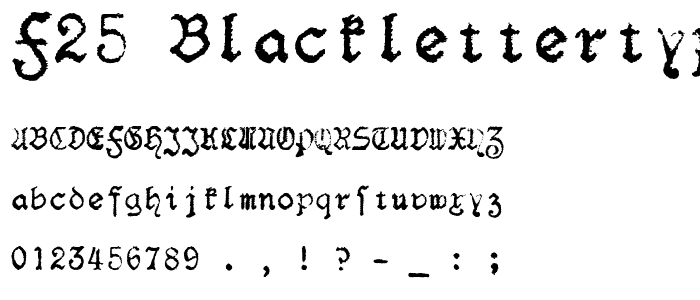 F25 BlackletterTypewriter font
